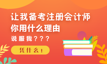 讓我考注冊(cè)會(huì)計(jì)師~你的理由是什么？請(qǐng)你說(shuō)服我！