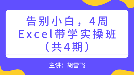 告別小白，4周Excel帶學(xué)實(shí)操班！