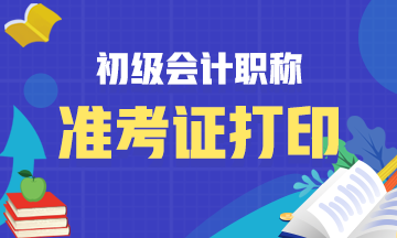 貴州銅仁2020初級會計準(zhǔn)考證打印