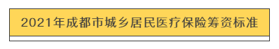 速轉(zhuǎn)！成都市2021年城鄉(xiāng)居民基本醫(yī)療保險繳費標(biāo)準(zhǔn)出爐