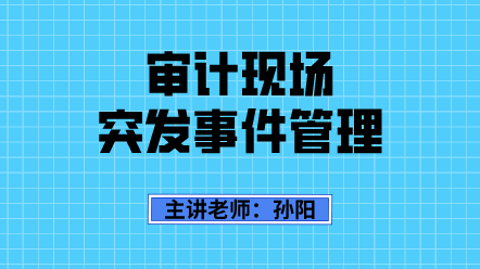 審計(jì)現(xiàn)場 突發(fā)事件管理 (1)