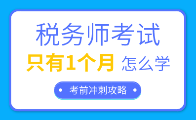 稅務(wù)師考試一個月沖刺方法2