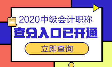 浙江舟山市2020年中級會計職稱成績查詢?nèi)肟谝验_通！