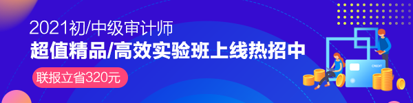 2021年審計(jì)師新課上線