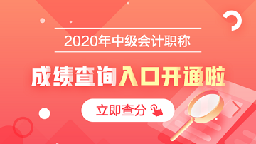 2020年安徽馬鞍山會(huì)計(jì)中級成績查詢開始啦！