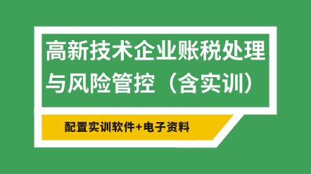 高新技術(shù)企業(yè)賬稅處理與風(fēng)險(xiǎn)管控（含實(shí)訓(xùn)）