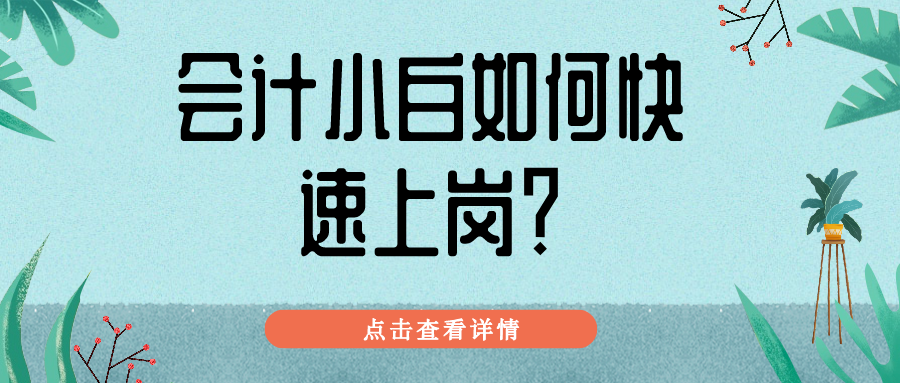 一篇讓財(cái)會(huì)小白不再迷茫 快速上崗！記得收藏