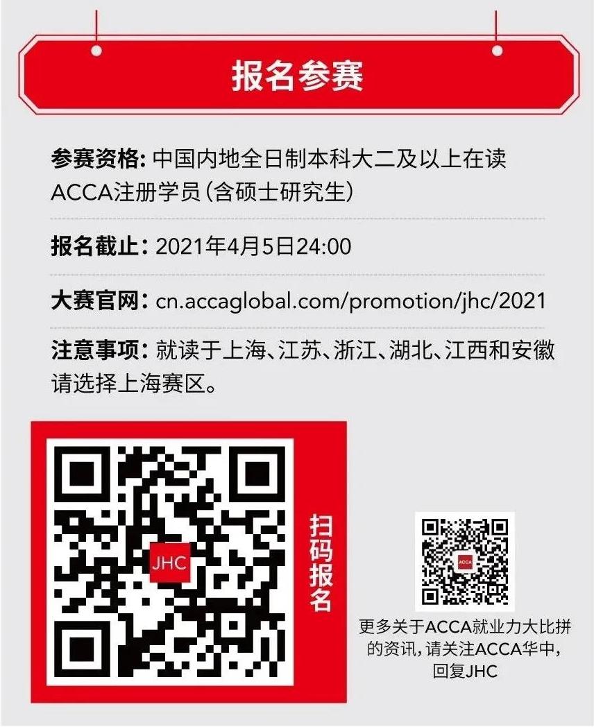 2021年ACCA JHC全國就業(yè)力大比拼開啟！職場演練等你來！