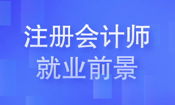 注冊會(huì)計(jì)師就業(yè)前景你知道嗎？