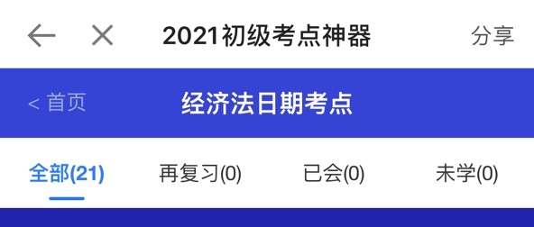 考前最后一波！2021初級(jí)考點(diǎn)神器新增經(jīng)濟(jì)法時(shí)間類考點(diǎn)