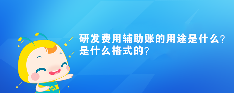 研發(fā)費用輔助賬的用途是什么？是什么格式的？