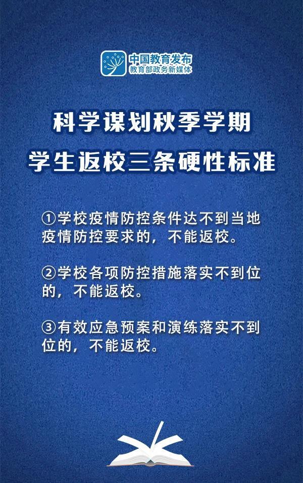 教育部明確秋季學(xué)期學(xué)生返校3條硬性標(biāo)準(zhǔn) ACCA在校生速看！