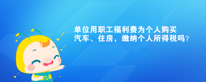 單位用職工福利費(fèi)為個(gè)人購買汽車、住房，繳納個(gè)人所得稅嗎？