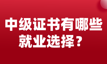 中級會計(jì)證書可以有哪些就業(yè)選擇？