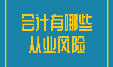 會計工作的從業(yè)風(fēng)險有哪些？