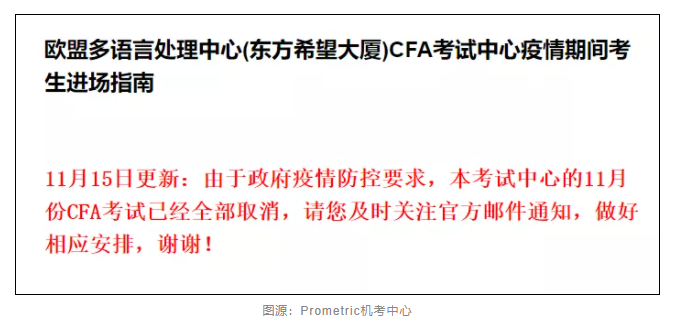 太離譜！考前1天直接被通知取消CFA考試？