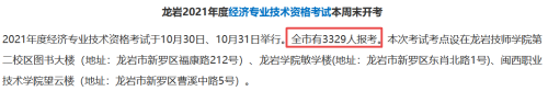 龍巖初中級(jí)經(jīng)濟(jì)師參考人數(shù)