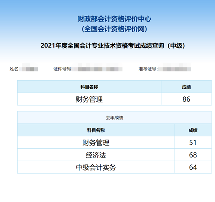 1年裸考！2年備考！中級會計職稱終上岸！