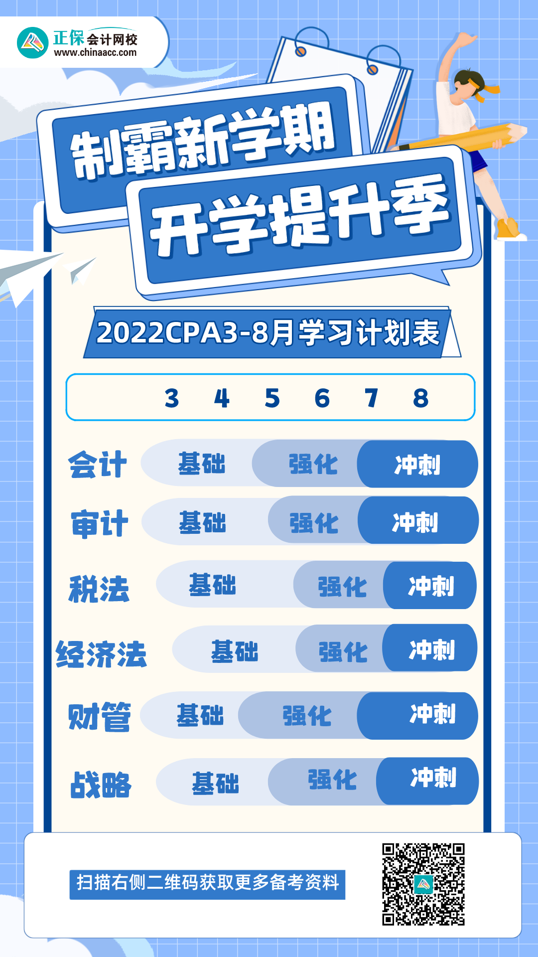 @2022CPA考生 3-8月學(xué)習(xí)計劃已到位 快來查收