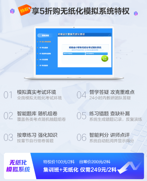 初級會計無紙化模擬系統(tǒng)是只有幾套試卷嗎？