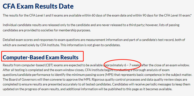 2022年2月CFA機考成績公布時間！速看！