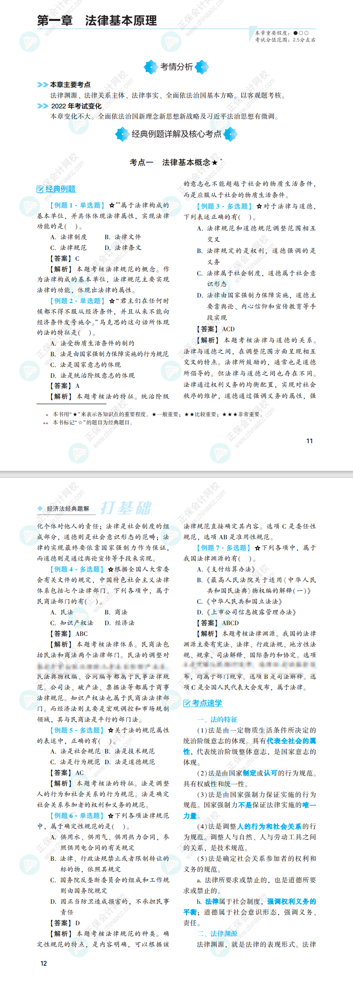 2022注會(huì)經(jīng)濟(jì)法經(jīng)典題解免費(fèi)試讀