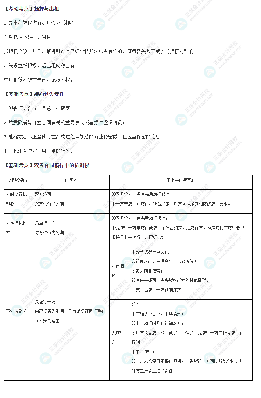 2022注會(huì)經(jīng)濟(jì)法基礎(chǔ)階段必背考點(diǎn)