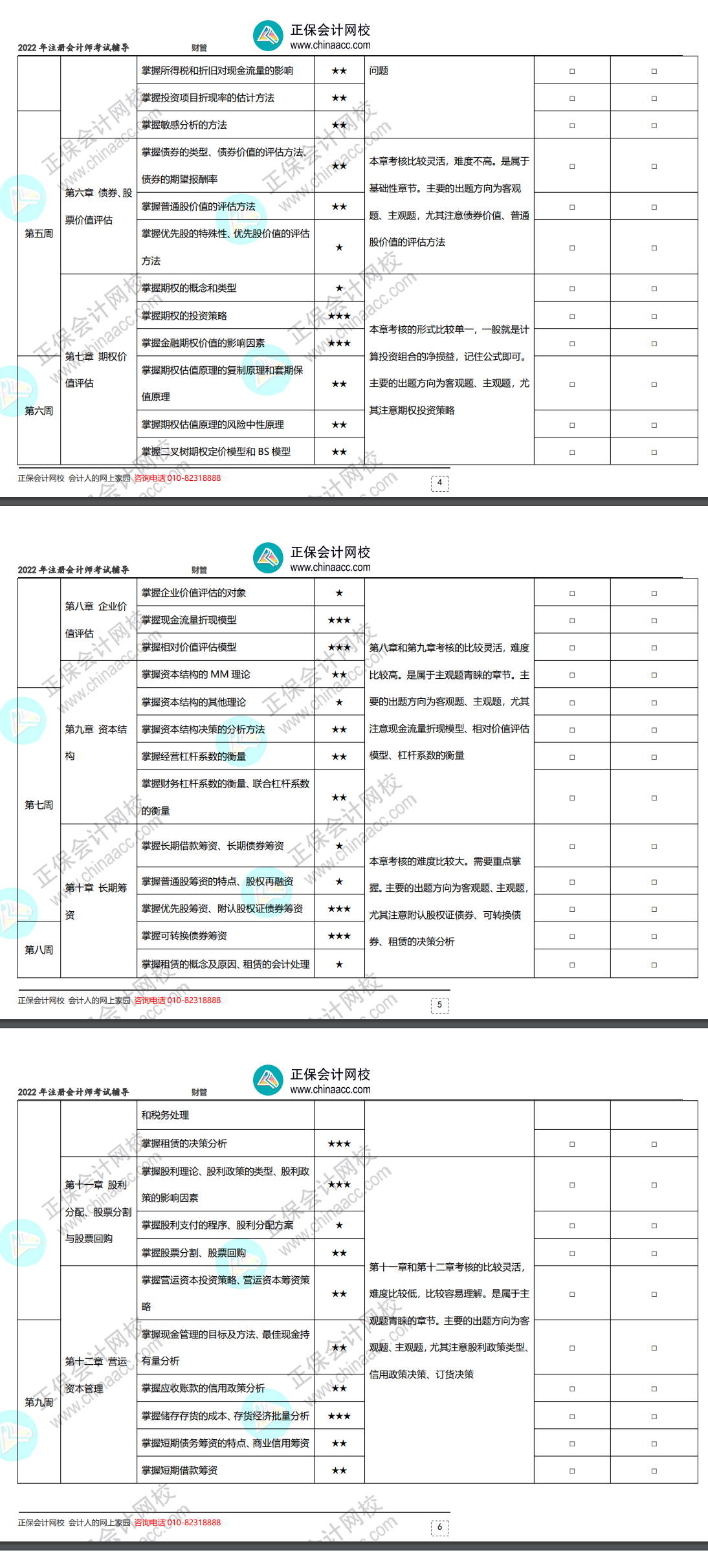 2022年注冊(cè)會(huì)計(jì)師《財(cái)務(wù)成本管理》基礎(chǔ)階段學(xué)習(xí)計(jì)劃表！