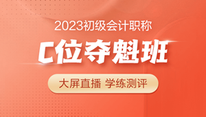 備考2023年初級會(huì)計(jì)別怕 初級C位奪魁班來啦~