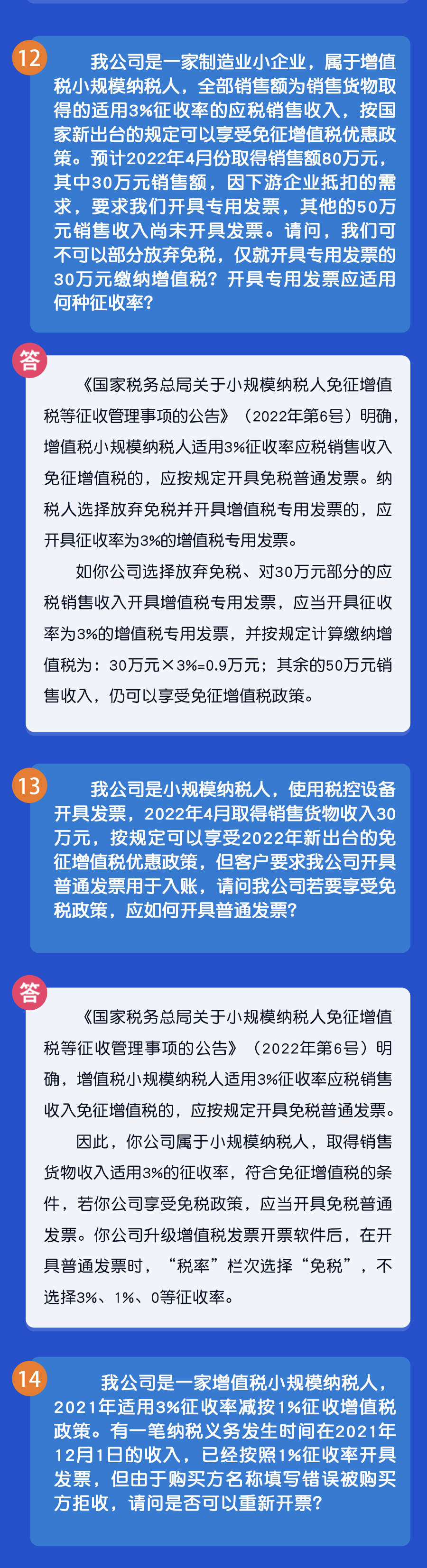 秒懂！小規(guī)模納稅人免征增值稅政策熱點(diǎn)匯總！5