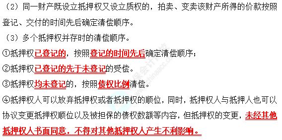 2022中級會計職稱經(jīng)濟法高頻考點：抵押權