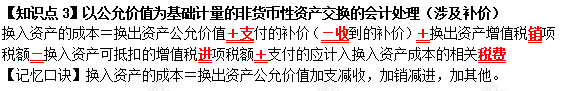 【速記口訣3】《中級會計實務》以公允價值為基礎(chǔ)計量的非貨幣性資產(chǎn)交換的會計處理（涉及補價）