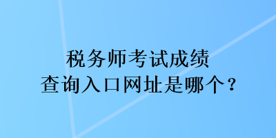 稅務(wù)師考試成績查詢?nèi)肟诰W(wǎng)址是哪個(gè)？