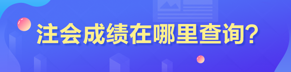 怎么查注冊會計師成績分?jǐn)?shù)呢？