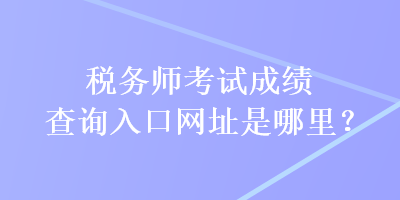 稅務師考試成績查詢?nèi)肟诰W(wǎng)址是哪里？