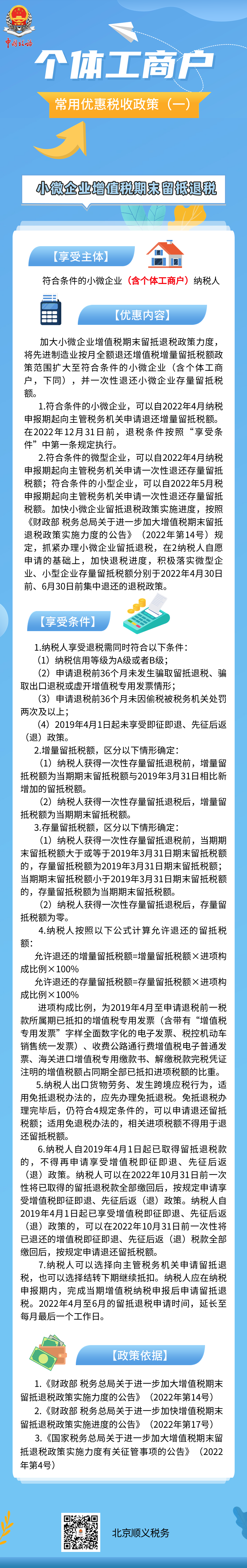 個(gè)體工商戶常用優(yōu)惠稅收政策！1