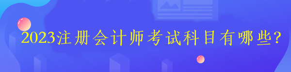 2023注冊(cè)會(huì)計(jì)師考試科目有哪些？