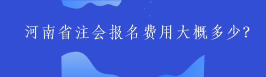 河南省注會報名費用大概多少？