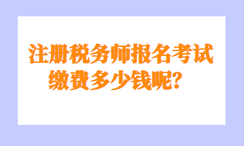 注冊(cè)稅務(wù)師報(bào)名考試?yán)U費(fèi)多少錢(qián)