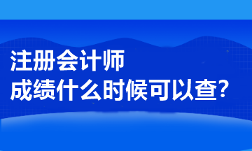 注冊(cè)會(huì)計(jì)師成績(jī)什么時(shí)候可以查？