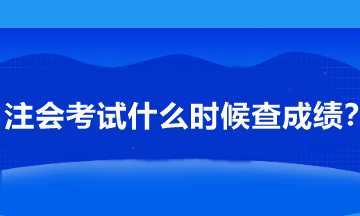 注會(huì)考試什么時(shí)候查成績？