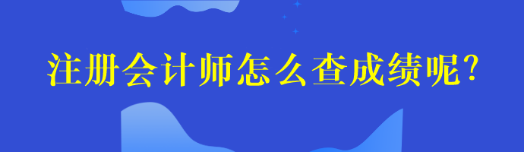 注冊(cè)會(huì)計(jì)師怎么查成績(jī)呢？