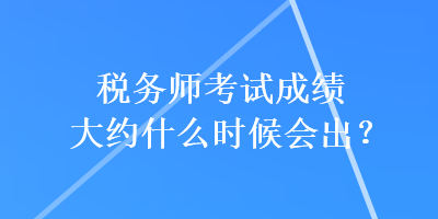 稅務(wù)師考試成績大約什么時(shí)候會(huì)出？