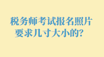 稅務(wù)師考試報(bào)名照片要求幾寸大小的？