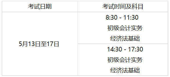 內蒙古2023年初級會計考試時間已確定