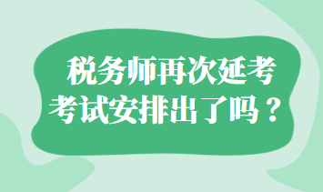 稅務(wù)師再次延考考試安排出了嗎 ？