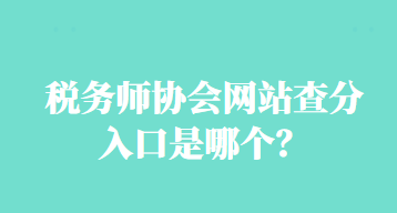 稅務(wù)師協(xié)會網(wǎng)站查分入口是哪個？