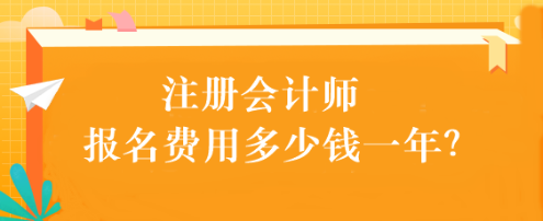 注冊會計師報名費用多少錢一年？