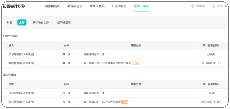 2023年初級(jí)會(huì)計(jì)【豪華書課包】基礎(chǔ)階段教材精講開課啦！