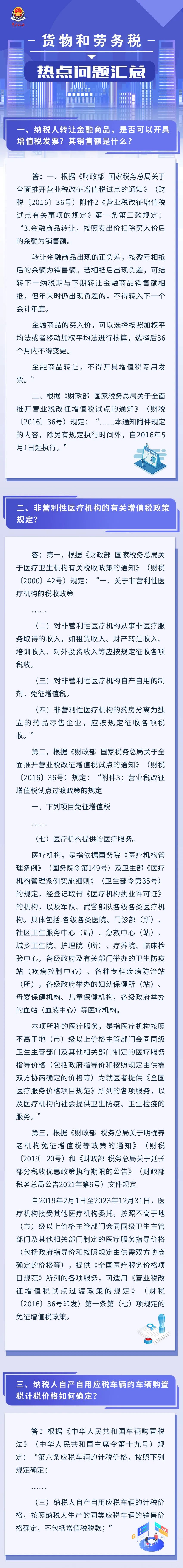 貨物和勞務(wù)稅熱點(diǎn)問題匯總！